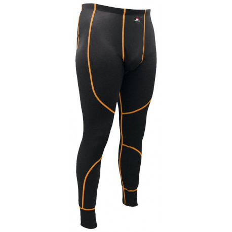 Pánské spodky dlouhé nohavice CESAR XXL, černá/oranžové švy