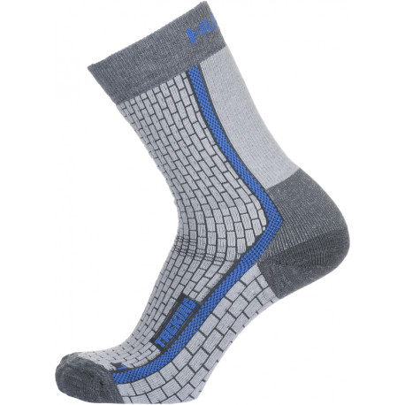 Turistické vyšší ponožky TREKING new L (41-44), šedá/modrá