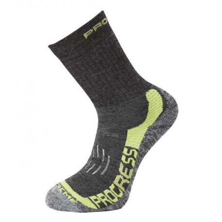 X-TREME zimní turistické ponožky s Merinem 3-5, tm. šedá/růžová