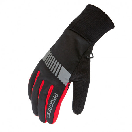 SNOWSPORT GLOVES zimní běžkařské rukavice L, černá/červená