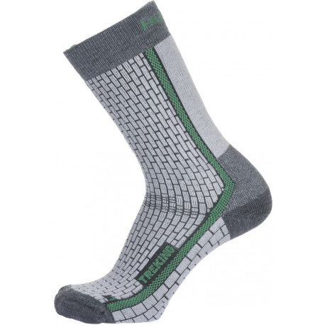 Turistické vyšší ponožky TREKING new XL (45-48), šedá/zelená