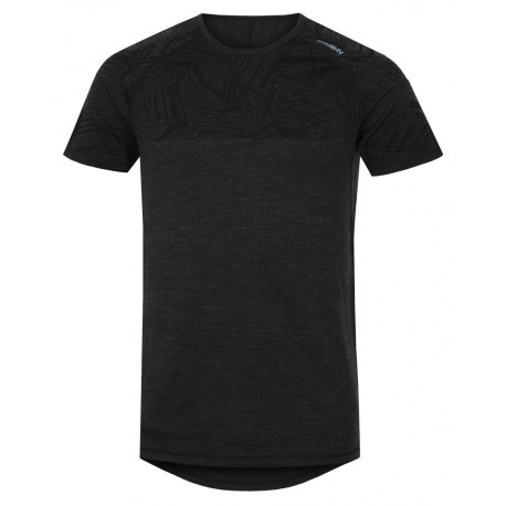 Merino termoprádlo – pánské triko s krátkým rukávem M, černá