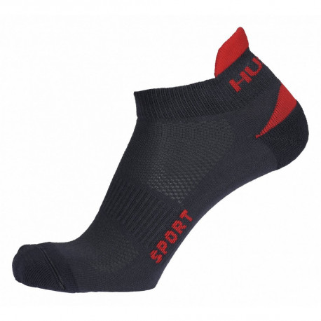 Nízké letní ponožky SPORT antracit-červená, M (36-40)