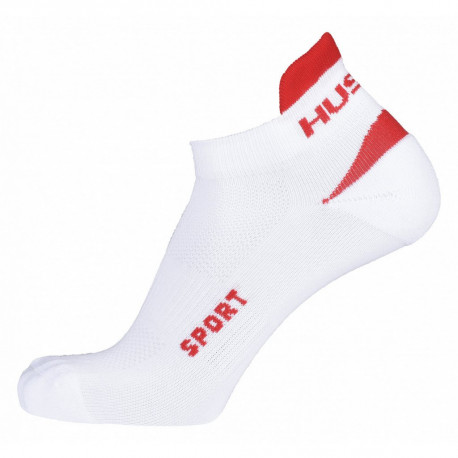 Nízké letní ponožky SPORT bílá/červená, XL (45-48)