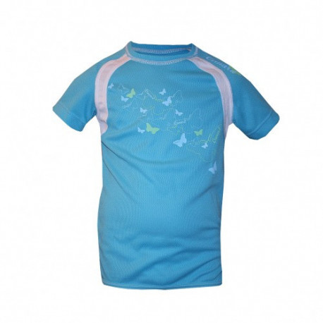 Dívčí funkční tričko ESENCE 140, modrá/bílá