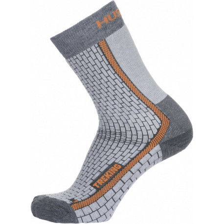 Turistické vyšší ponožky TREKING new L (41-44), šedá/oranžová