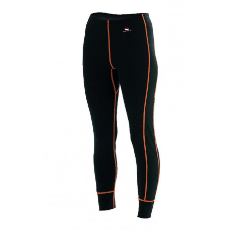 Dámské spodky dlouhé nohavice BOHEMIA XS, černá/oranžové švy