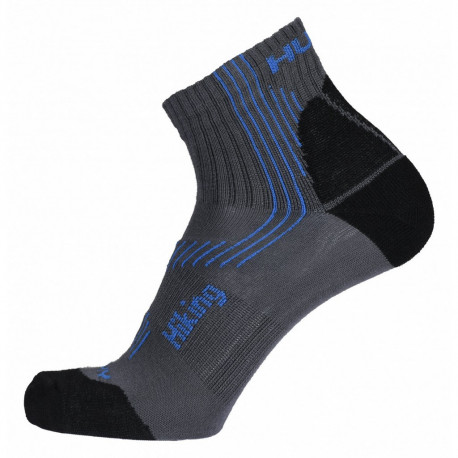 Letní turistické ponožky s bambusem HIKING new XL (45-48), šedá/modrá
