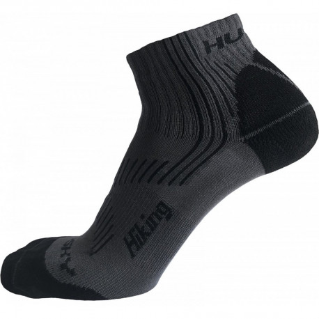 Letní turistické ponožky s bambusem HIKING new M (36-40), šedá/černá