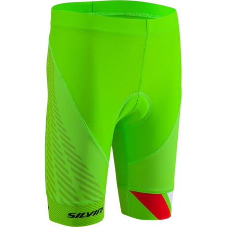 Dětské cyklo kalhoty TEAM CP1436 122/128, green-red