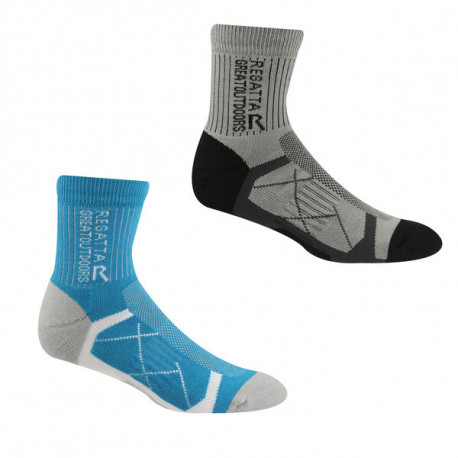 Dámské trekové ponožky Active 2pack RWH047 39-42, šedá/tyrkysová