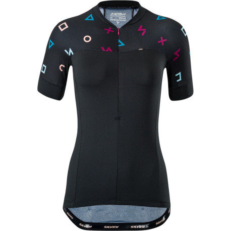 Dámský cyklistický dres Catirina WD1621 XS, black-turquoise