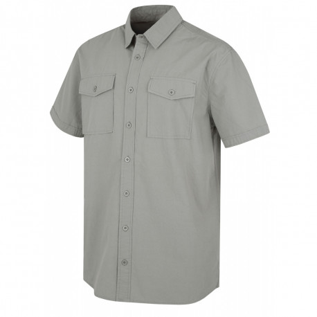 Pánská košile s krátkým rukávem Grimy M XL, sv. šedá