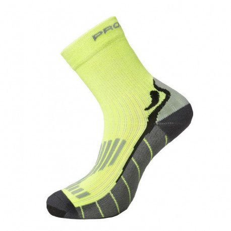 Běžecké ponožky RUNNING HIGH SOX 3-5, reflexní žlutá/šedá