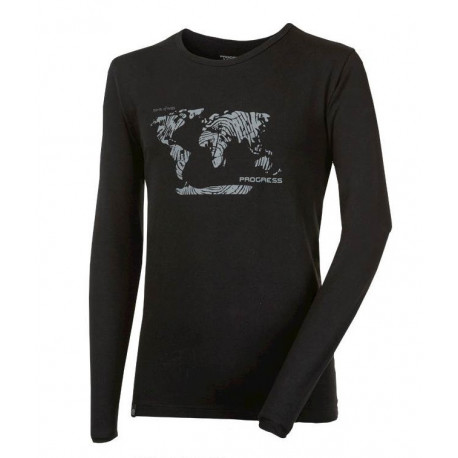 VANDAL "SVĚT" pánské triko s dlouhým rukávem s bambusem XL, černá