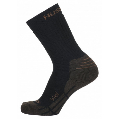 Zimní merino ponožky All Wool L (41-44), hnědá