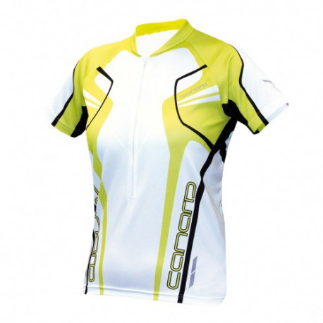 Dámský cyklistický dres SANTANA XL, bílá/zelená