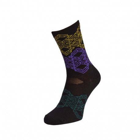 Vysoké gravel ponožky Dogana UA1643 42-44, black-plum