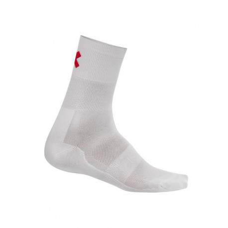 Cyklistické ponožky vysoké RIDE ON Z 46-48, bílá/červená