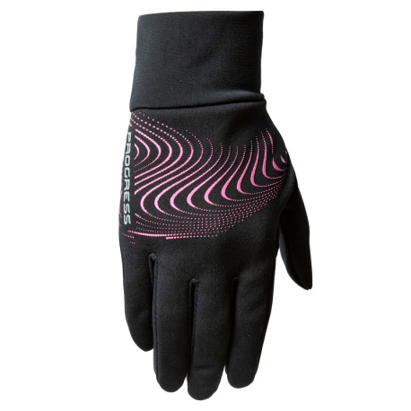 COOLIO GLOVES dětské zimní rukavice 9-10, černá/růžová