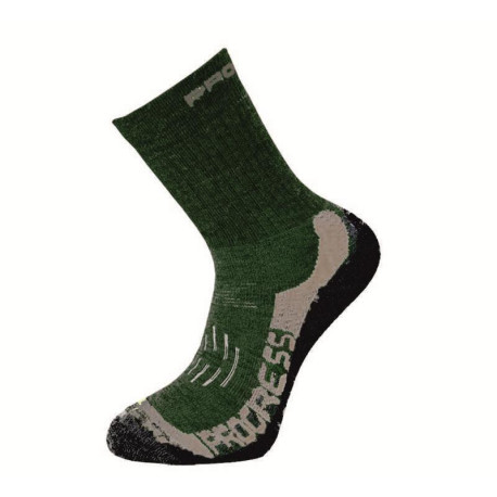 X-TREME zimní turistické ponožky s Merinem 3-5, khaki/šedá