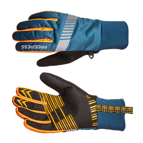 SNOWSPORT GLOVES zimní běžkařské rukavice XL, tm. modrá/kari