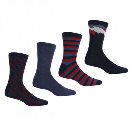Pánské ponožky Lifestyle 4-pack RMH049 43-46, tm. modrá