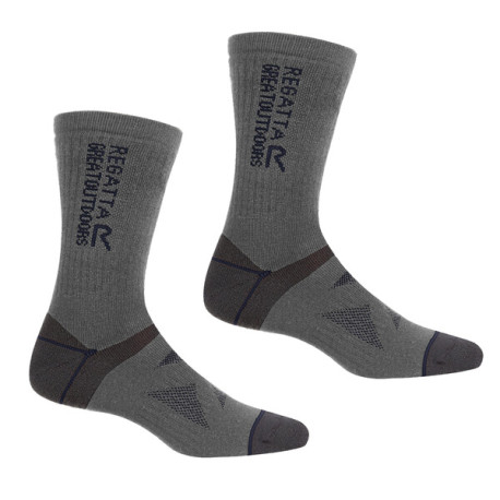 Set turistických ponožek Wool Hiker Sock 2pck RUH041 39-42, šedá