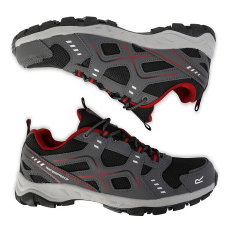 Nízké pánské turistické boty Vendeavour RMF785 46, šedá/červená