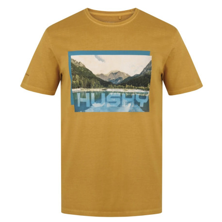 Pánské bavlněné triko Tee Lake M S, mustard