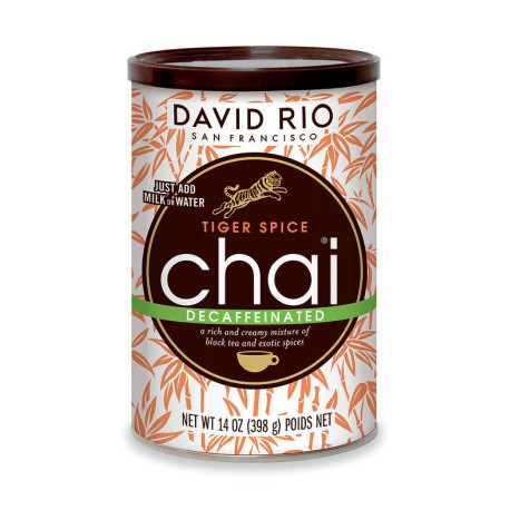 David Rio Tiger Spicy Decaff Chai - BEZ KOFEINU - dóza 398 g