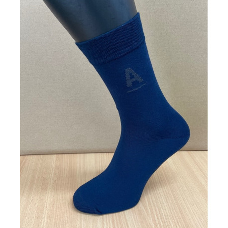 Vysoké oblekové ponožky s logem Amway 43-45, tm. modrá