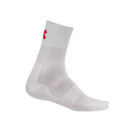 Cyklistické ponožky vysoké RIDE ON Z 46-48, bílá/červená